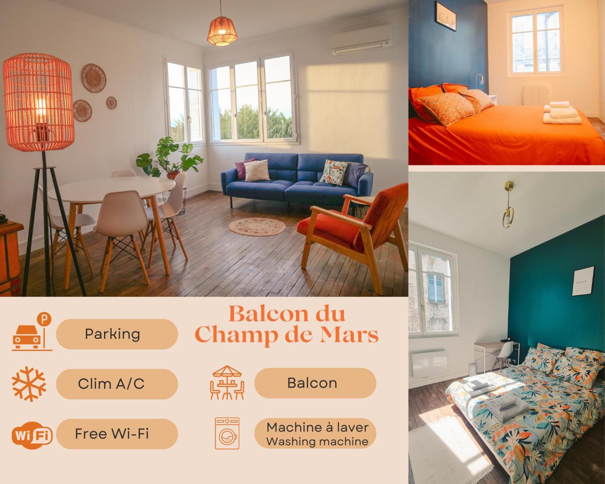 Balcon Du Champ De Mars - #Parking #Air Conditioner #Clim 昂古莱姆 外观 照片